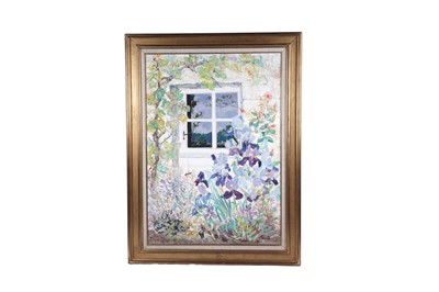 Lot 566 - Daniele Fuchs - Iris bleus vignes Ponte atelier La Vareuve | oil