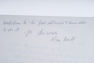 Lot 272 - Autographs: a collection of correspondence to various celebrities and politicians