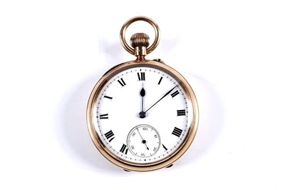 Lot 808 - J Pearson, Bishop Auckland: an 18ct yellow gold cased open faced pocket watch