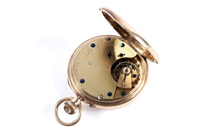 Lot 808 - J Pearson, Bishop Auckland: an 18ct yellow gold cased open faced pocket watch