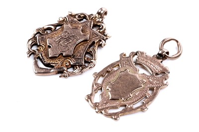 Lot 162 - Two 9ct yellow gold fob pendants