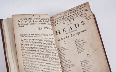 Lot 117 - The Laws And Acts Of Parliament (Scotland), 1682/3; and others