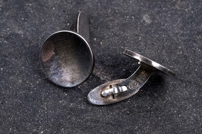 Lot 207 - Georg Jensen, Denmark: a pair of silver cufflinks