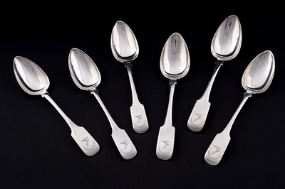 Lot 256 - A rare set of six George III Scottish provincial silver tablespoons
