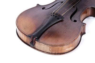 Lot 39 - A violin labelled GBG