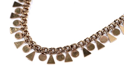 Lot 948 - An Egyptian gold fringe necklace