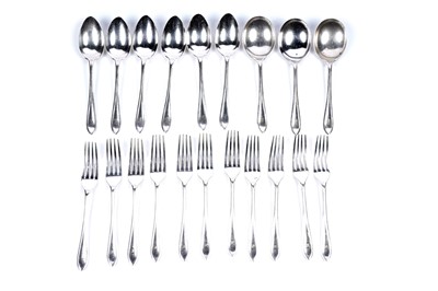 Lot 317 - A part suite of silver flatware by William Lister & Sons