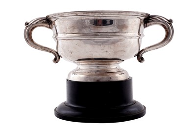 Lot 24 - A George VI silver two-handled cup or rose bowl
