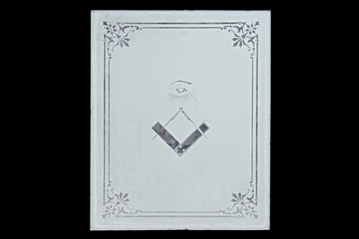 Lot 296 - Masonic Interest: a frosted glass windowpane