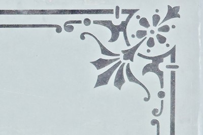 Lot 296 - Masonic Interest: a frosted glass windowpane