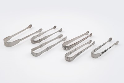 Lot 222 - A collection of sugar tongs