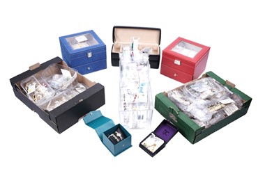 Lot 228 - A large collection of contemporary gem-set silver and costume jewellery