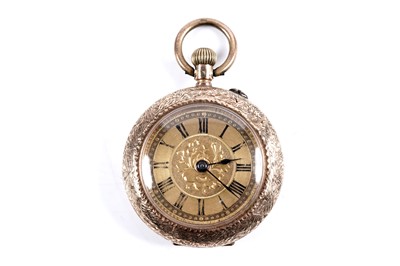 Lot 806 - A Swiss 14ct yellow gold fob watch