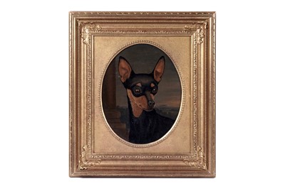 Lot 1516 - T.G.J. - Miniature Pinscher | oil