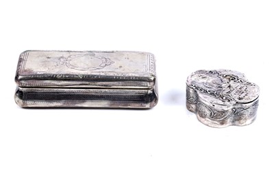 Lot 311 - Two 19th Century Continental silver snuff boxes