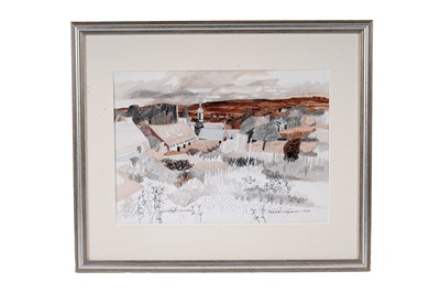 Lot 518 - Richard Demarco - Locronan (Finistere) | mixed media