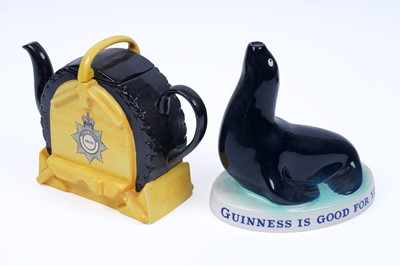 Lot 391 - A Carlton Ware tea pot; and a Carlton Ware ‘Guinness is Good For You’ sealion lamp base