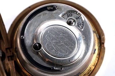 Lot 807 - Thomas Grignion, Covent Garden, London: a yellow gold and enamel pair-cased repeating pocket watch