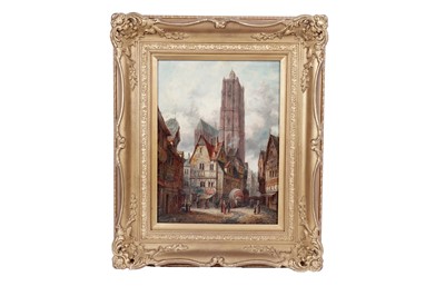 Lot 1601 - Alfred Bentley - Two French townscapes | oil