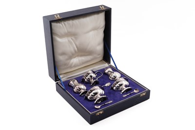 Lot 22 - An Elizabeth II silver five-piece condiment set