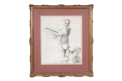Lot 1631 - Ludovic - Courtier Playing the Lute | pencil