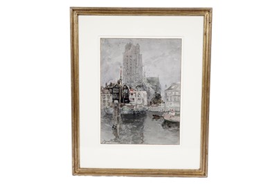 Lot 1650 - George Edward Horton - Groote Kerk, Dordrech | watercolour