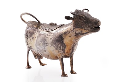 Lot 156 - A George II silver-gilt cow cream jug