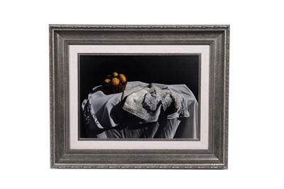 Lot 563 - Giuseppe Carta - Still life with lemons and lace | oil