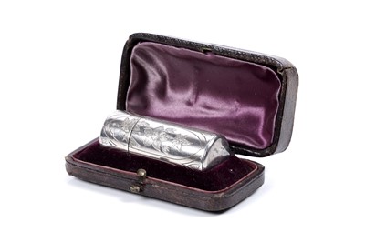 Lot 699 - A Victoria silver and parcel-gilt scent bottle