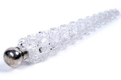 Lot 713 - A late Victorian silver mounted large cut glass scent flask