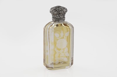 Lot 717 - A Victorian silver mounted cut glass scent bottle