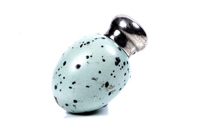 Lot 739 - A late Victorian small silver-mounted porcelain scent bottle
