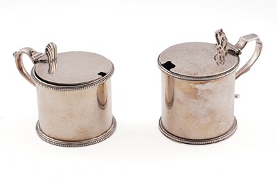 Lot 173 - A Victorian silver drum mustard pot; and another similar