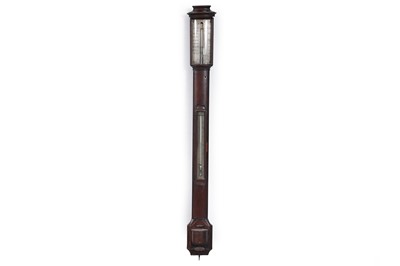 Lot 543 - A George III mahogany stick barometer