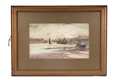 Lot 658 - Thomas Swift Hutton - High Light and Low Light, North Shields | watercolour