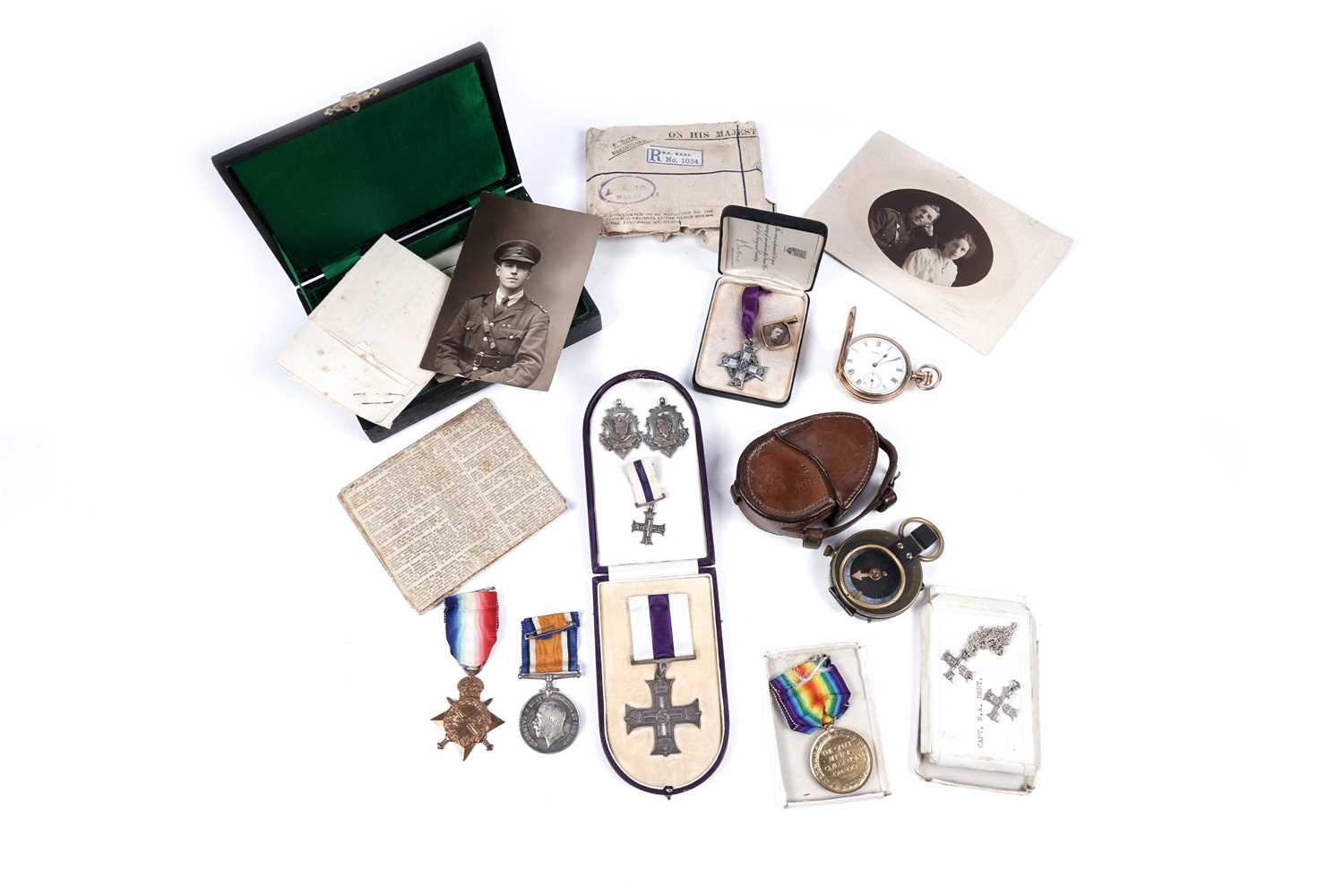 Lot 679 - A First World War Military Cross medal collection