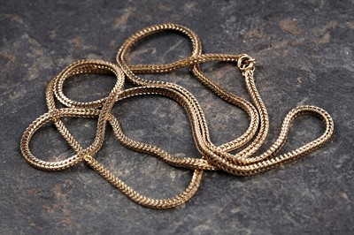Lot 988 - An 18ct yellow gold fancy link necklace