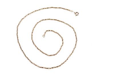 Lot 239 - A 9ct gold faceted rope-twist type necklace