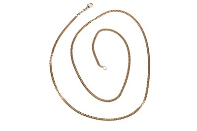 Lot 240 - A 9ct gold curb-link necklace