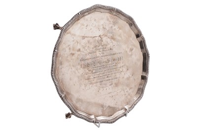 Lot 575 - An Edwardian silver salver