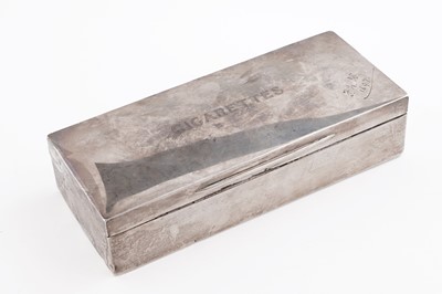 Lot 577 - A Victorian silver table-top cigarette box