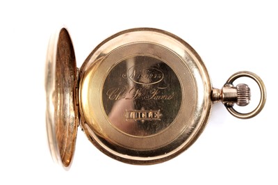 Lot 799 - Charles Louis Faivre, Locle: an 18ct yellow gold cased hunter pocket watch