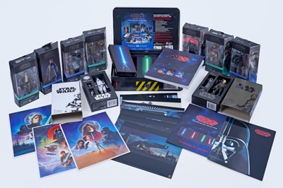 Lot 490 - A collection of Hasbro Star Wars ‘The Black Series’ figures; and a Star Wars VHS box set
