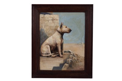 Lot 1527 - H. Verney - Portrait of an English Bull Terrier | oil