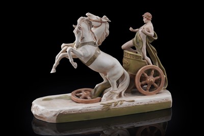 Lot 367 - A Royal Dux porcelain group