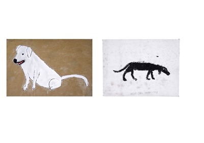 Lot 135 - Earl Swanigan - Say Cheese and Brainstorm frenzy a dog | acrylics