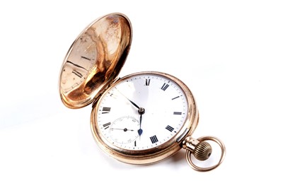 Lot 797 - A 15ct yellow gold cased hunter pocket watch