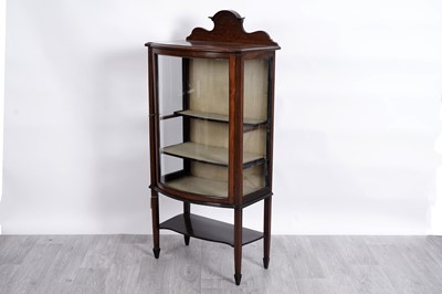 Lot 30 - An Edwardian inlaid mahogany bow-fronted display cabinet