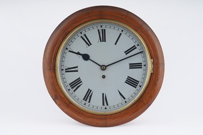 Lot 130 - A Victorian walnut single fusee wall timepiece
