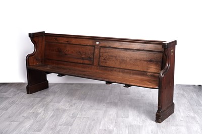 Lot 34 - A Victorian pitch pine church pew